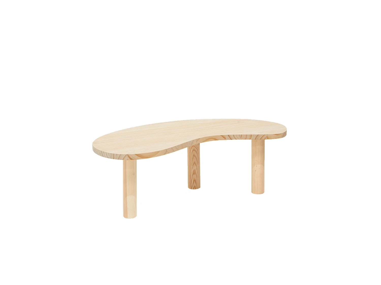 Table basse en bois naturel 100x40cm - GINA - DECOWOOD