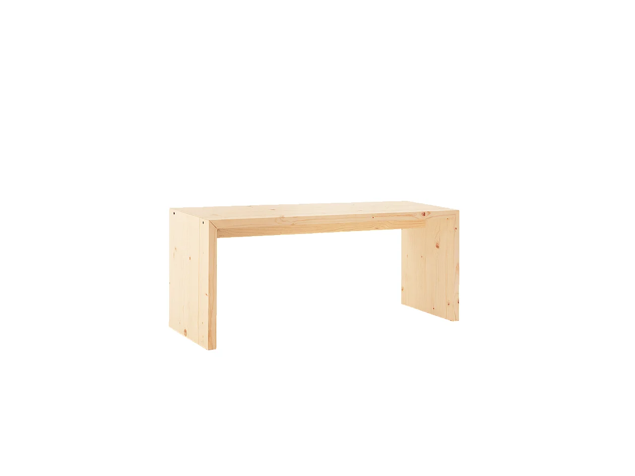 Table basse en bois de sapin naturel 109,4x59x35cm - TELVA - DECOWOOD