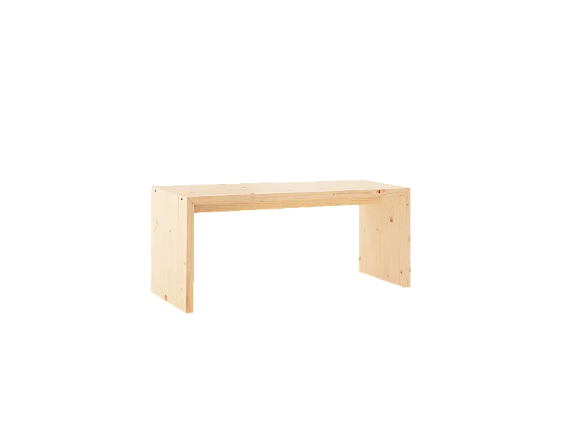 Mesa de centro rectangular de madera de abeto Decowood en color natural de 109,4x59x35cm - TELVA - DECOWOOD