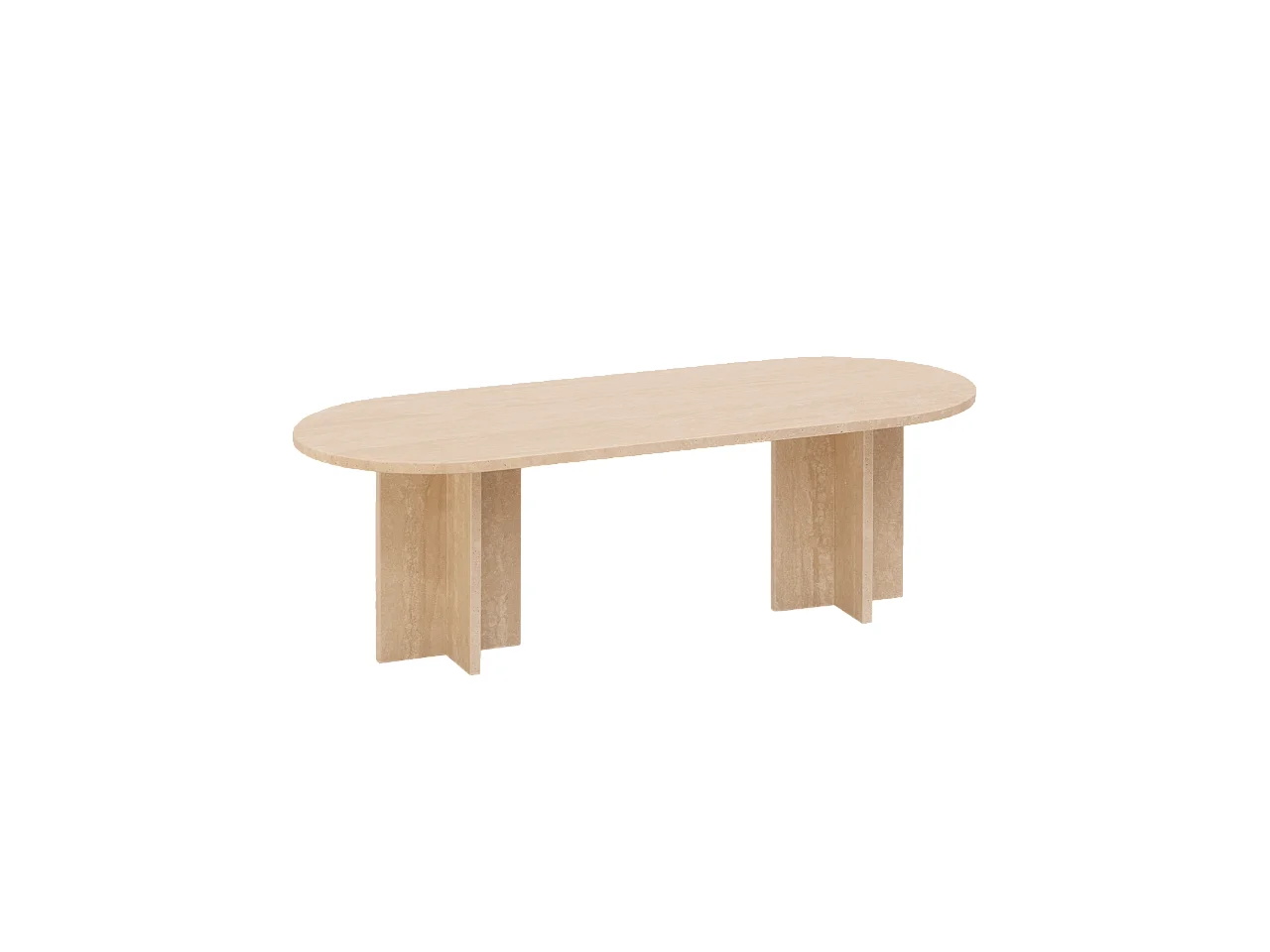 Mesa de centro de mármol travertino DECOWOOD de 120x50cm - TOSCANA - DECOWOOD