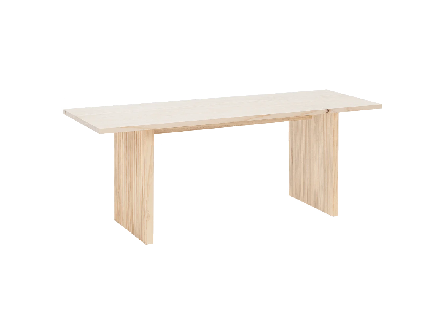 Tavolo basso rettangolare in legno massello in tono naturale 120x45cm - BALI - DECOWOOD