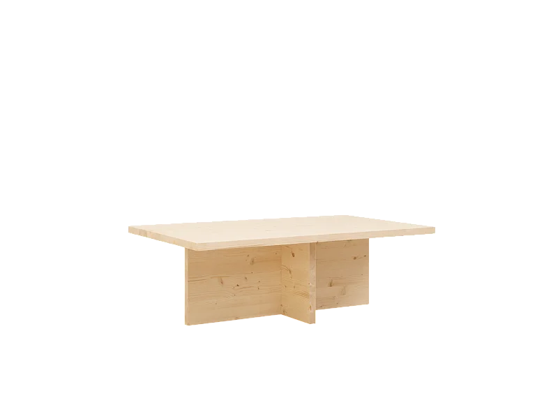 Table basse en bois massif ton naturel de 120x40cm - TENA - DECOWOOD
