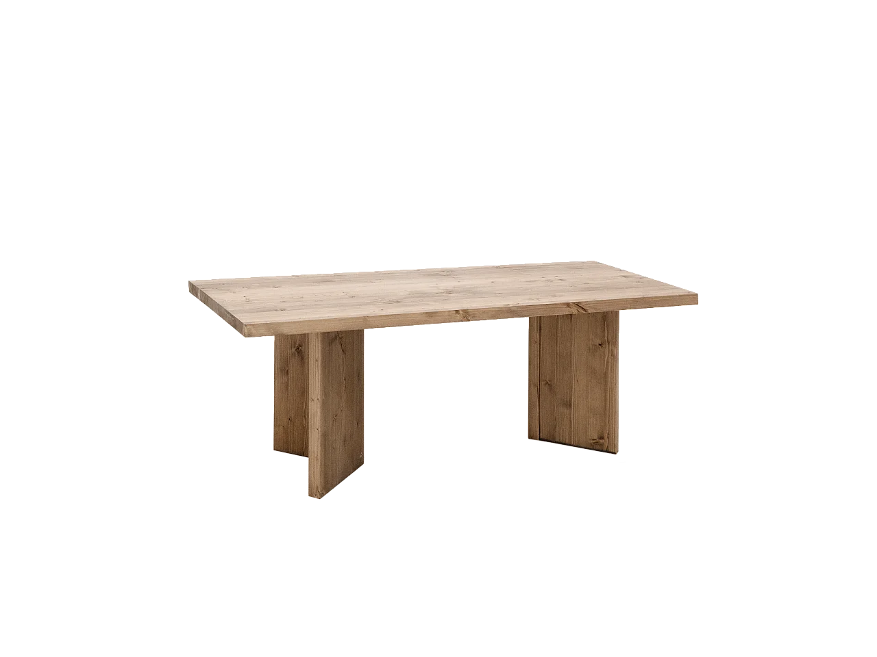 Table basse en bois de sapin en vieilli 120x50cm - KYOTO - DECOWOOD