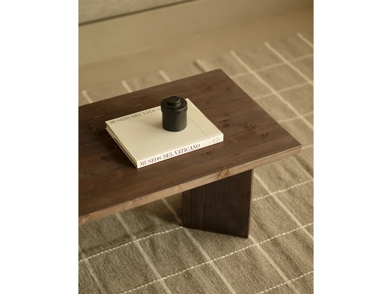 Table basse en bois de sapin en marron 120x50cm - KYOTO - DECOWOOD