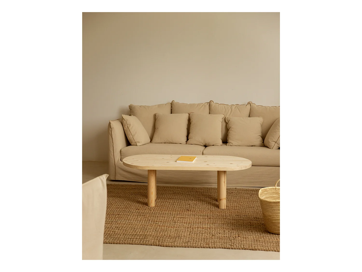 Table basse en bois naturel 120x40cm - GINA - DECOWOOD