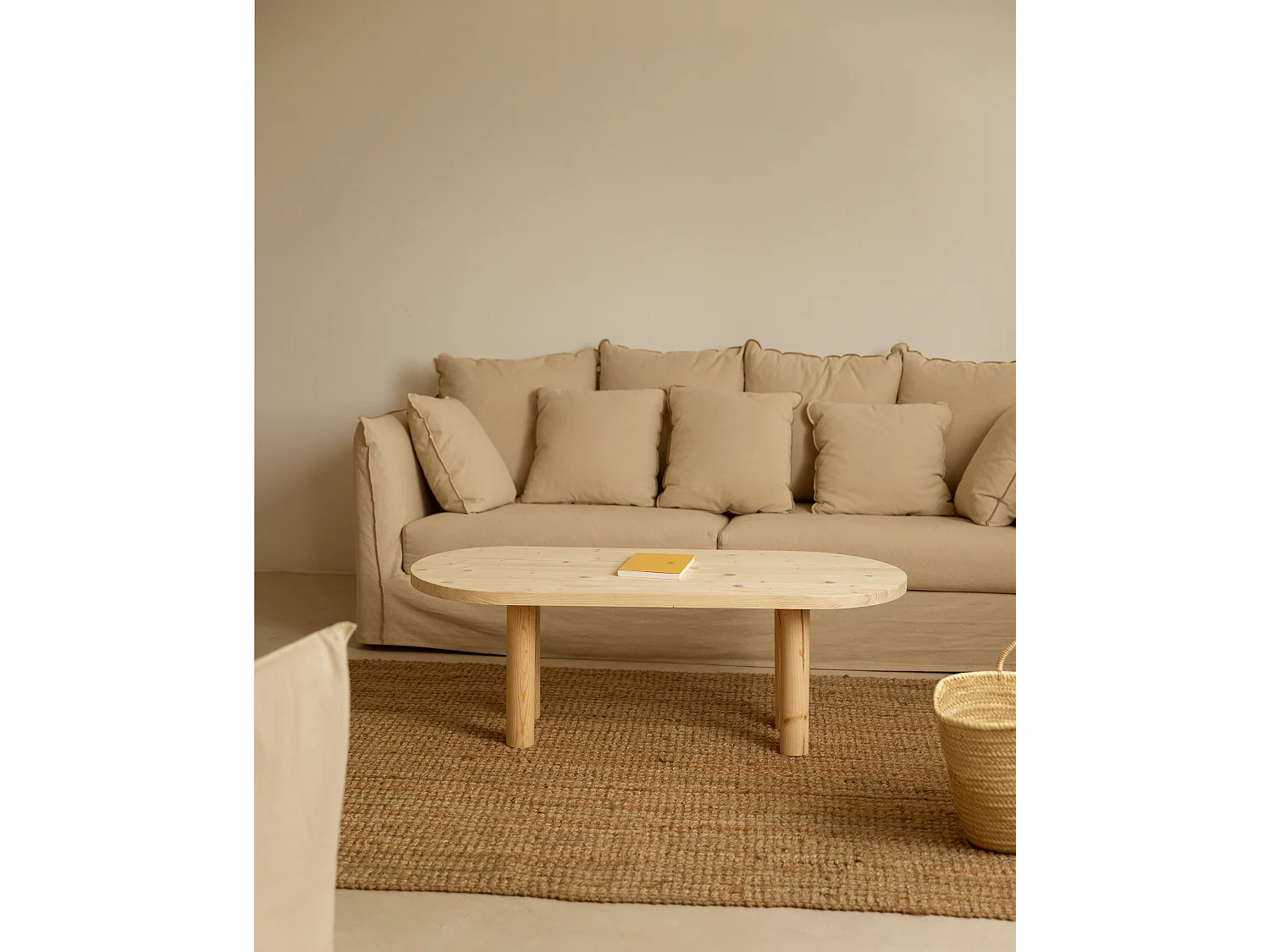 Table basse en bois naturel 120x40cm - GINA - DECOWOOD