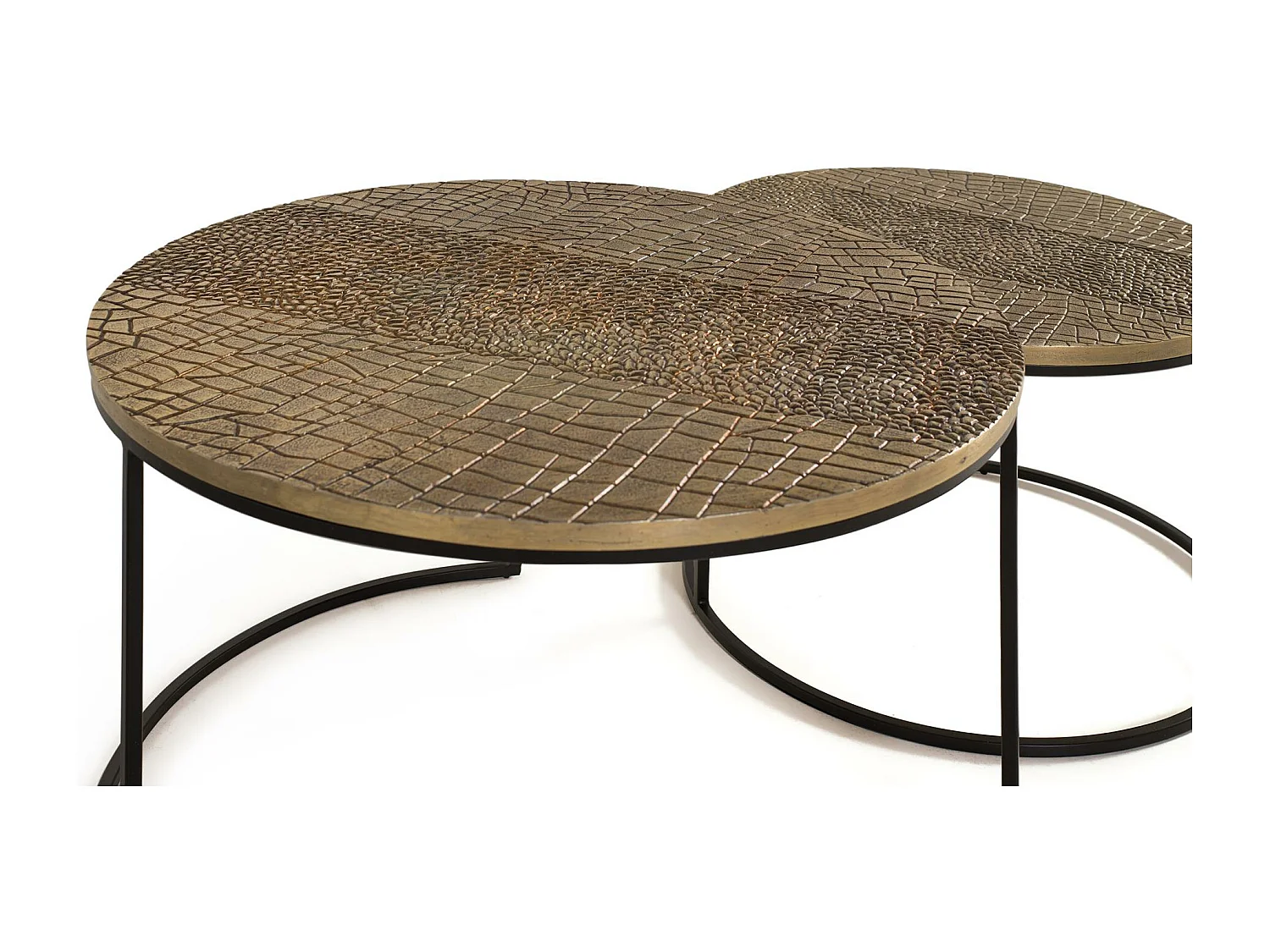 Lot 2 tables métal et aluminium