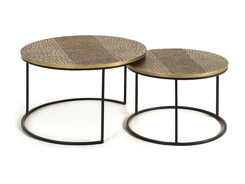 Lot 2 tables métal et aluminium