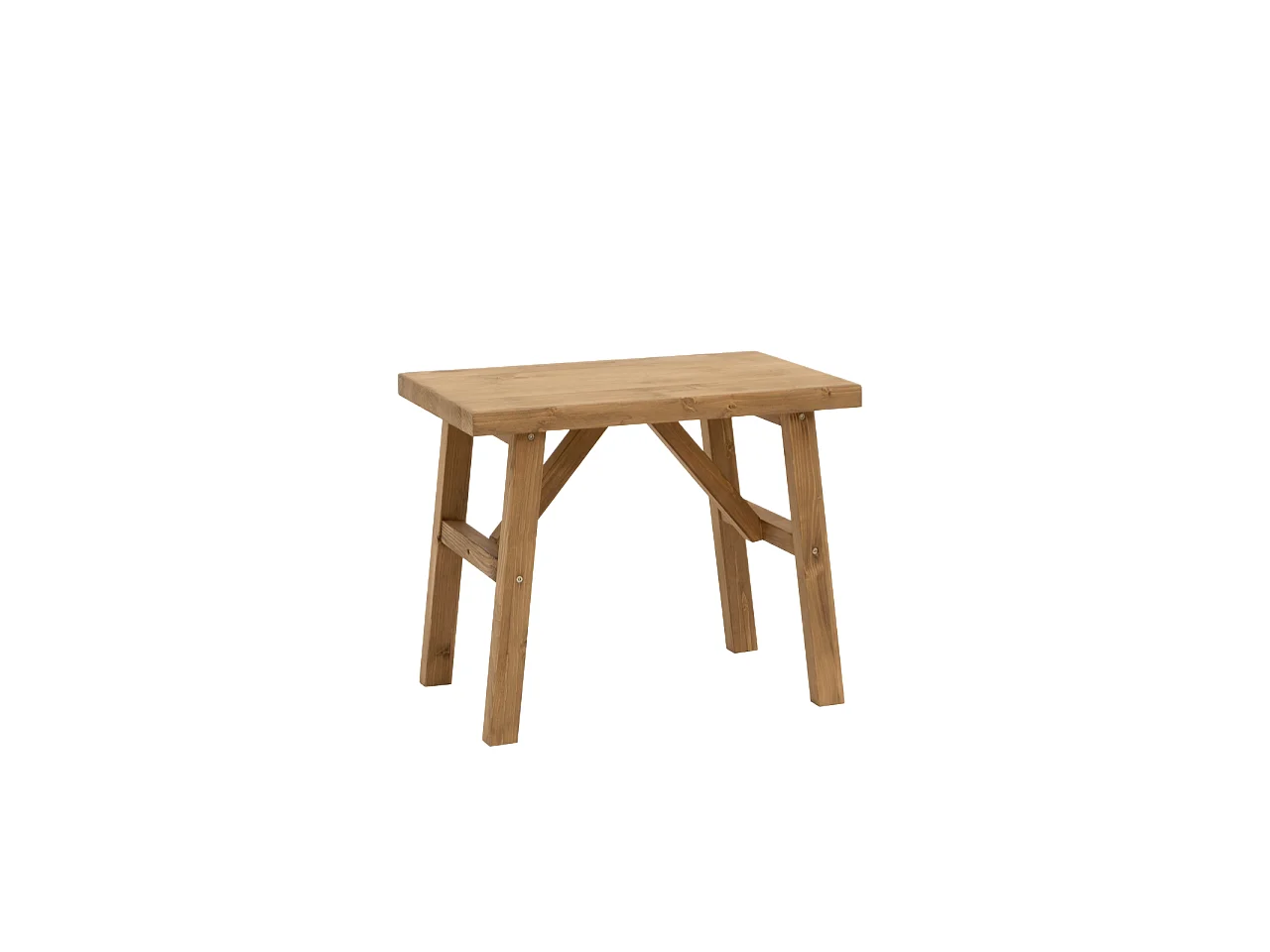 Tabouret en bois de sapin vieilli 55x45cm - SIEP - DECOWOOD