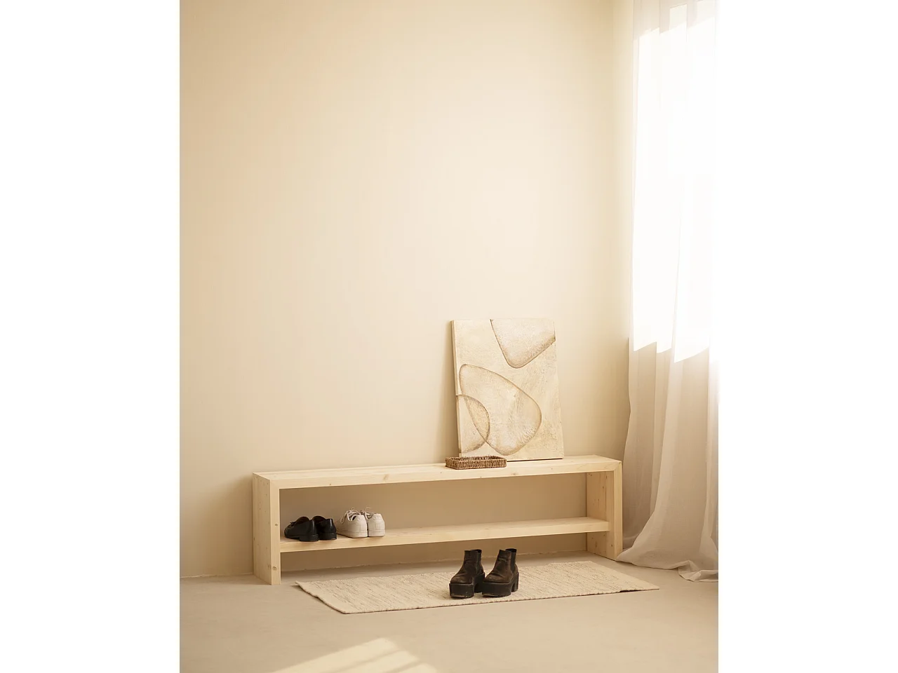 Cuadro decorativo sobre lienzo de algodón pintado artesanalmente con pintura al oleo sin marco de 80x100cm - FLORENS - DECOWOOD