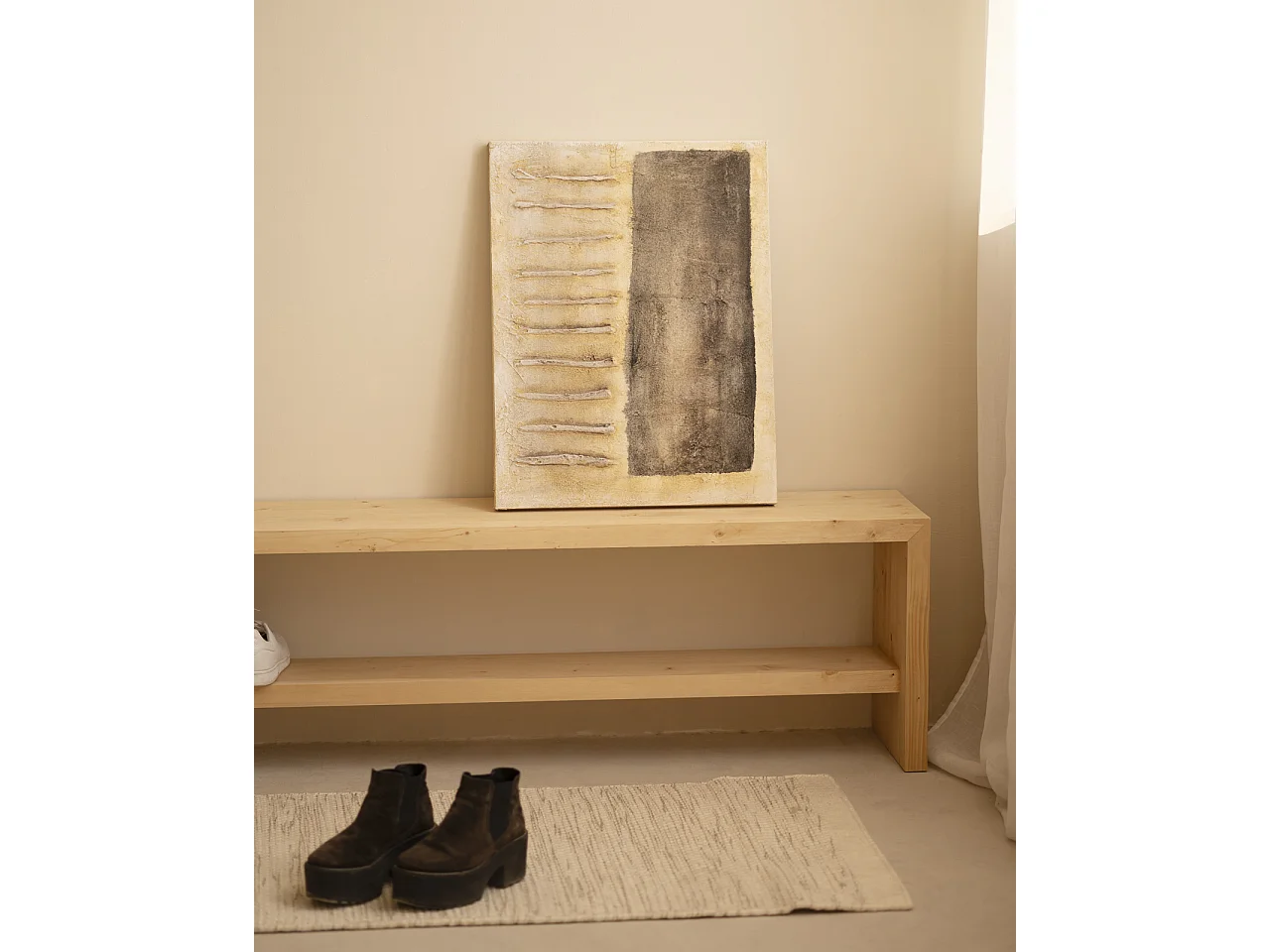 Quadro decorativo di cotone fatto a mano senza cornice 100x150cm - ELENA - DECOWOOD