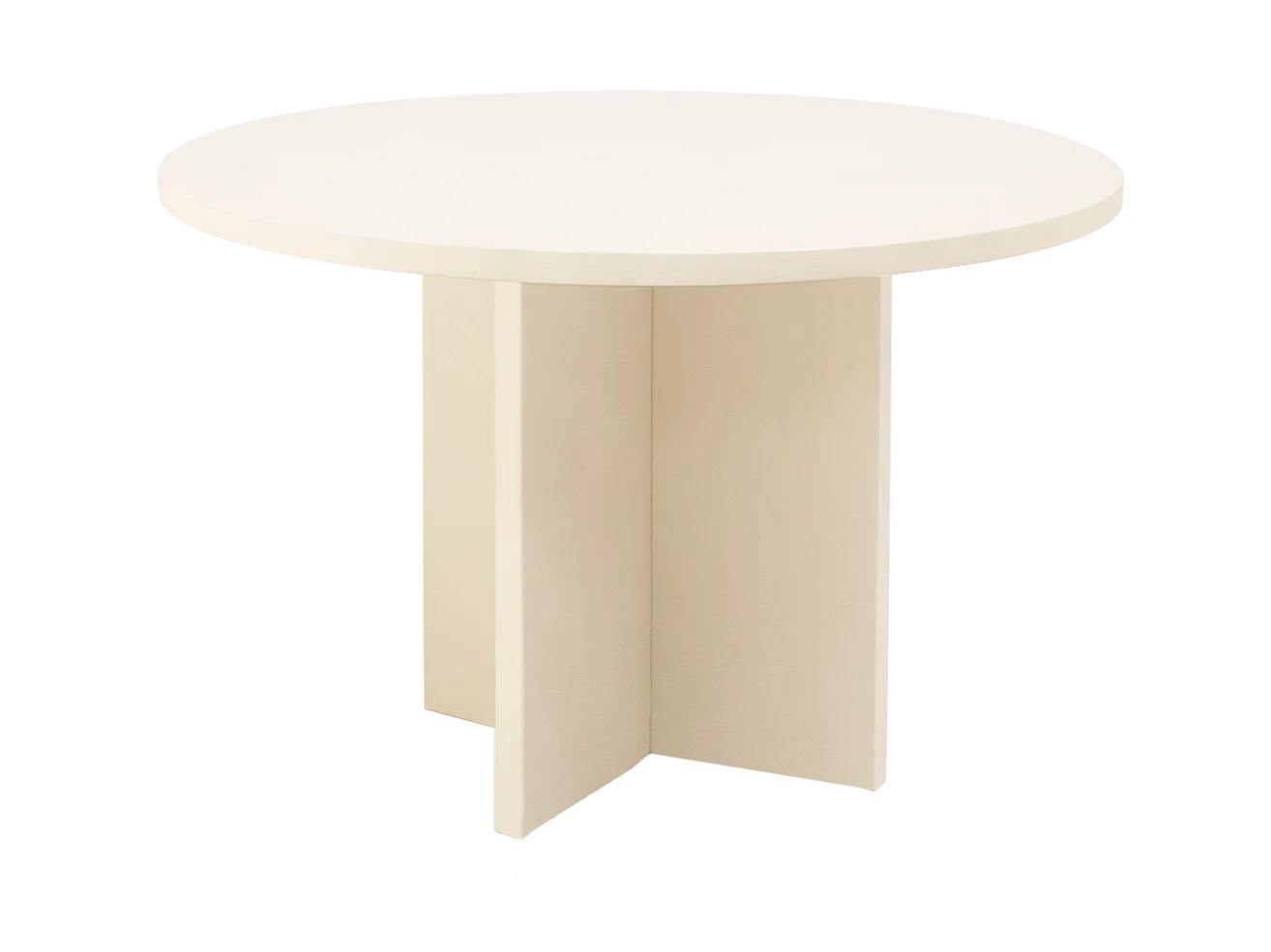 Table de salle à manger ronde en microciment blanc cassé de Ø110x75cm - TOKYO - DECOWOOD