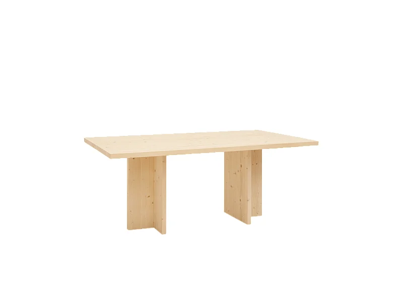 Table à manger en bois massif ton naturel de 200x75cm - TENA - DECOWOOD