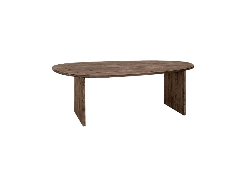 Tavolo da pranzo in legno massello in tono noce 210,2x75cm - MUR - DECOWOOD