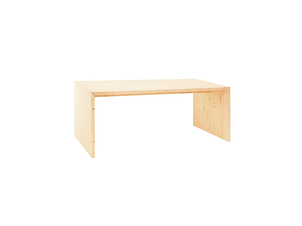 Table de salle à manger en bois de sapin naturel 160x75cm - TELVA - DECOWOOD