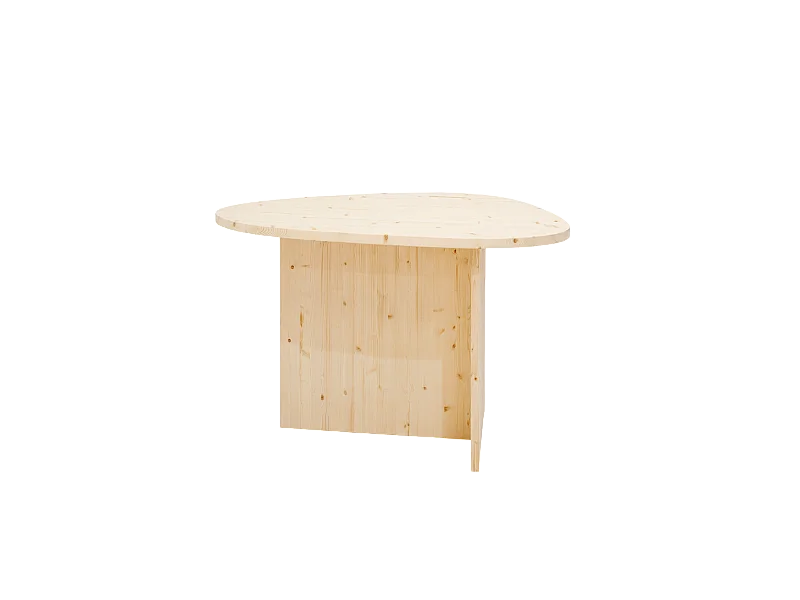 Tavolo da pranzo in legno massello in tono naturale 142,9x75cm - MUR - DECOWOOD