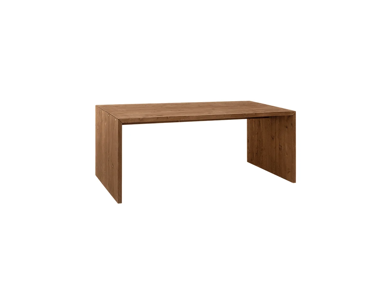 Table de salle à manger en bois de sapin marron 160x75cm - TELVA - DECOWOOD