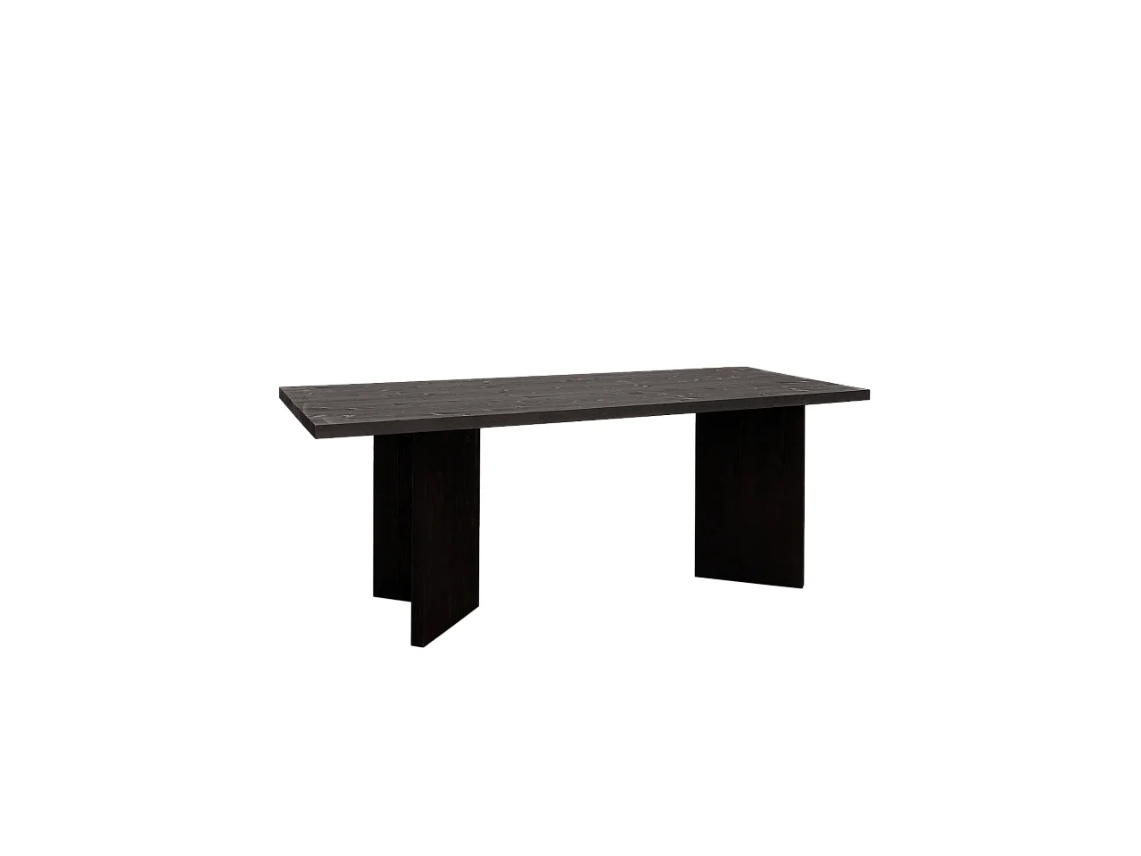 Table de salle à manger en bois de sapin noir 180x75cm - KYOTO - DECOWOOD