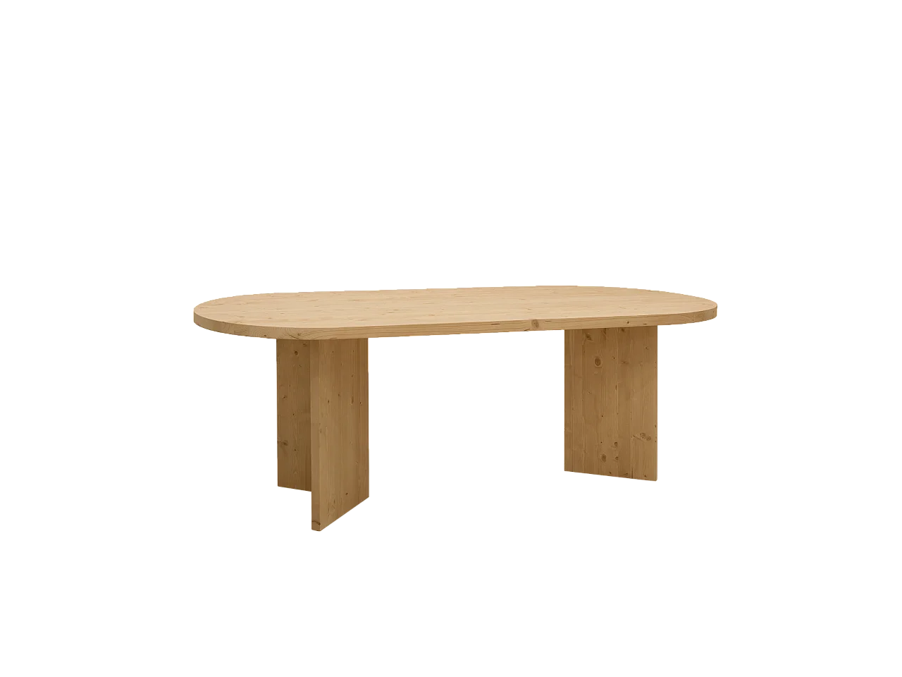 Tavolo da pranzo ovale in legno masello in tono rovere medio 160x75cm - OSAKA - DECOWOOD