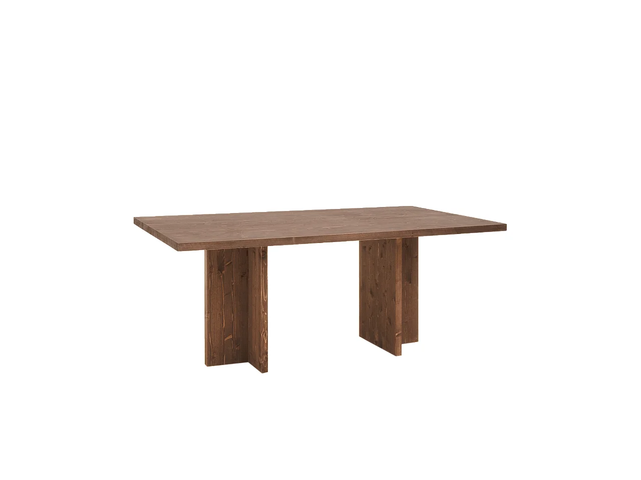 Tavolo da pranzo in legno massiccio colore noce 180x75cm - TENA - DECOWOOD