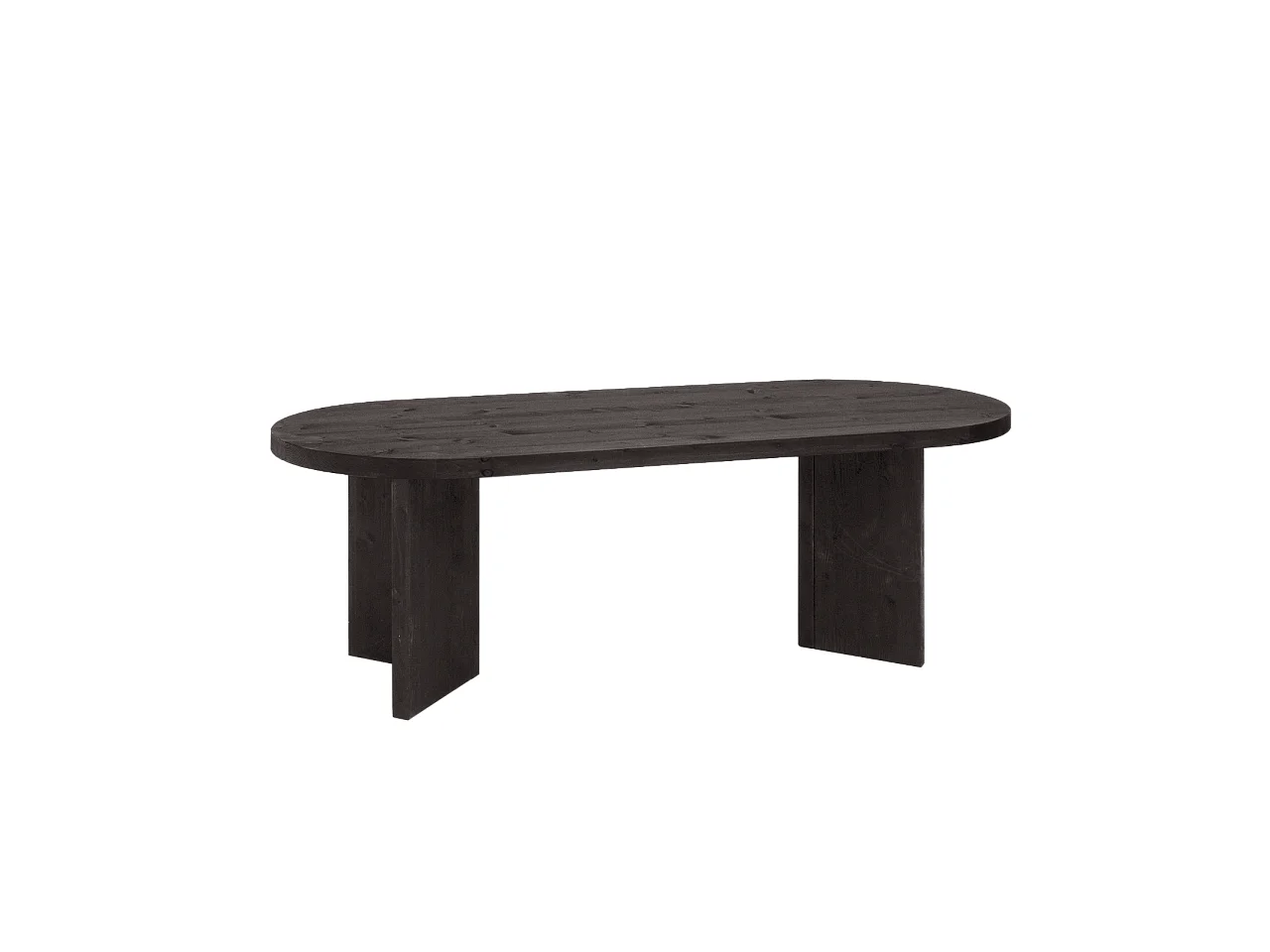 Table à manger en bois de sapin noir 200x75cm - OSAKA - DECOWOOD
