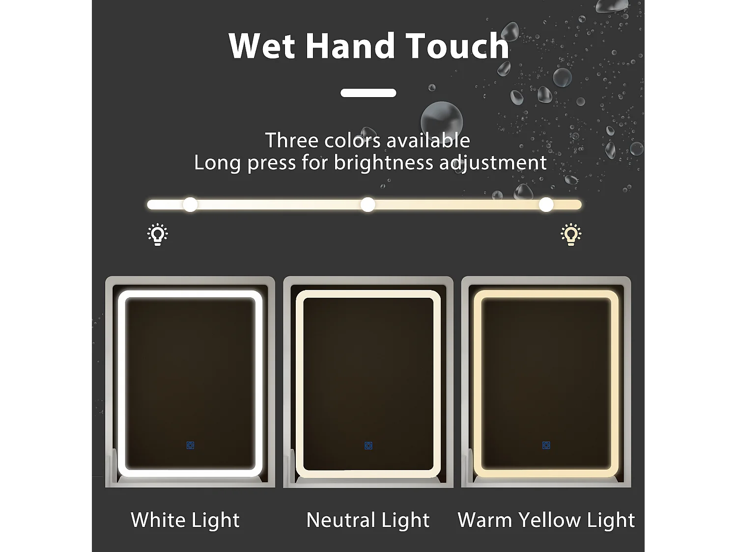 Coiffeuse Blanche avec Miroir et Tabouret, Table de Maquillage avec Lumière LED, Tiroirs et Compartiments, Chambre, 40x80x140