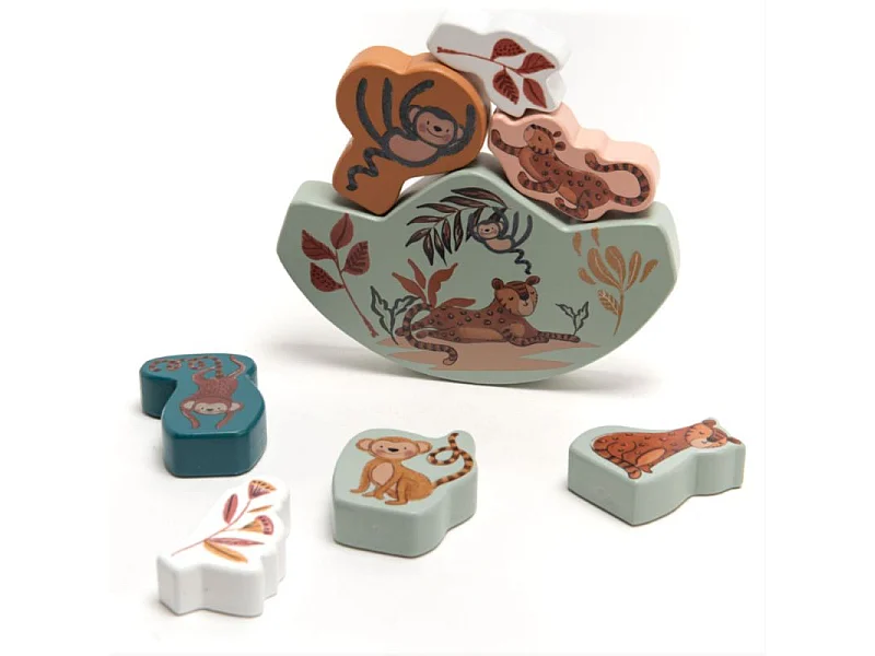 Juego de equilibrio madera multicolor 2x18x20 cm