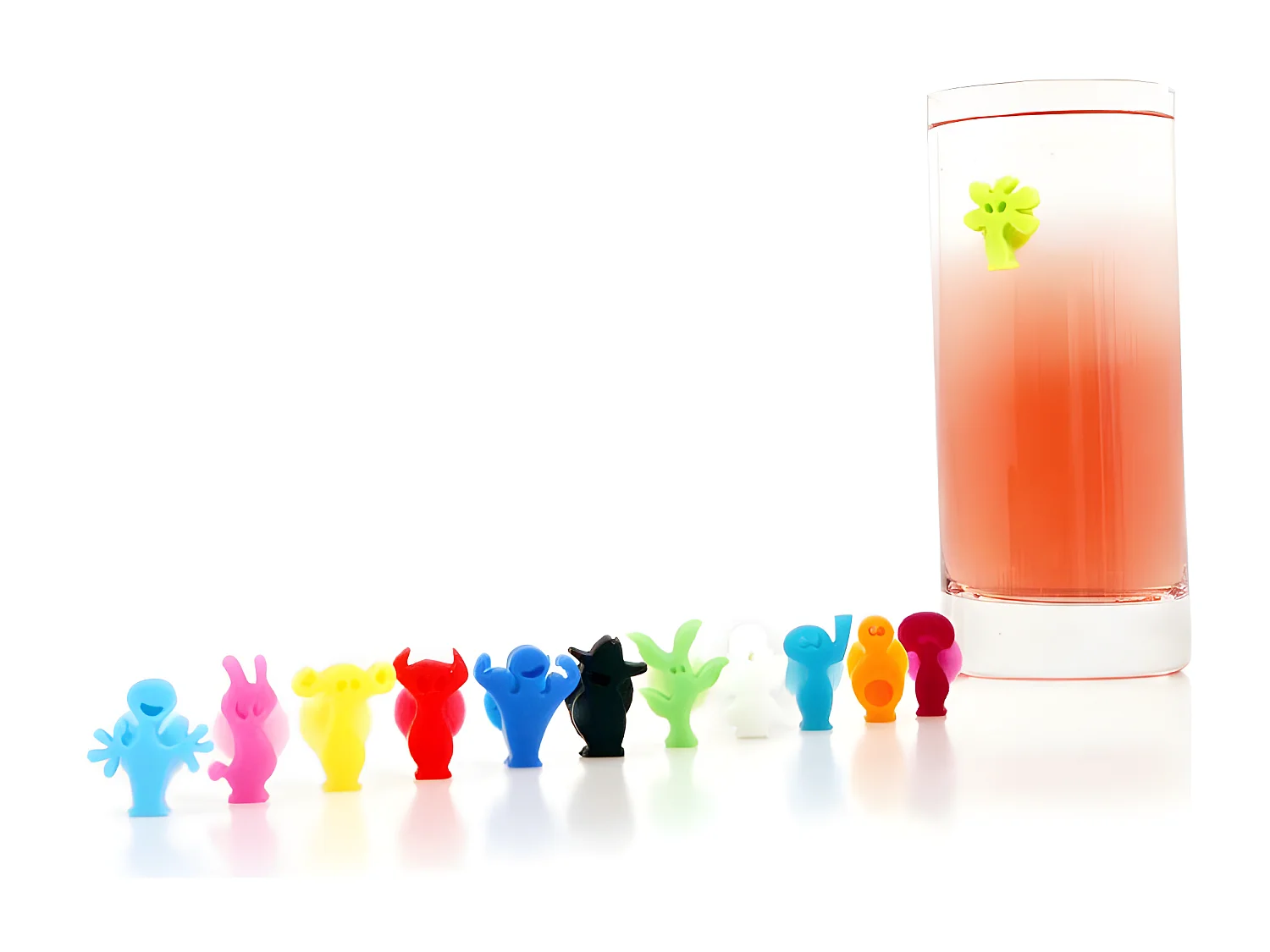 Boite 12 marque-verres fantaisie