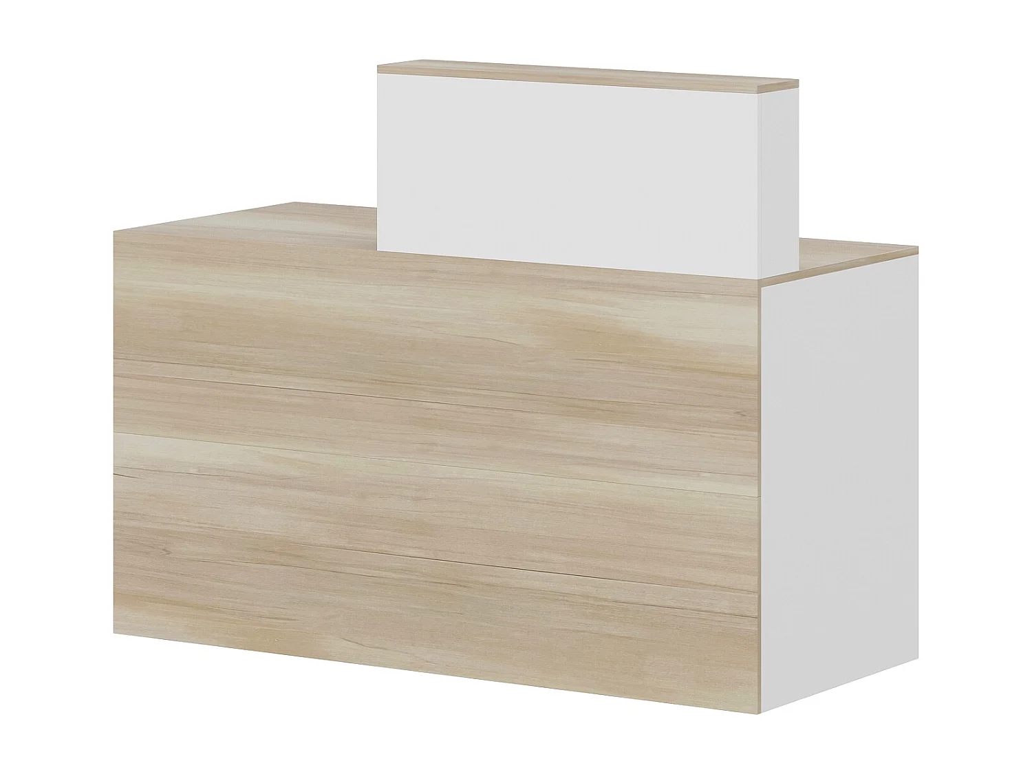 Bureau d'accueil avec rangement,Comptoir de réception,Tiroirs et armoires verrouillables,Salon,Lobby Blanc,121x60x110cm