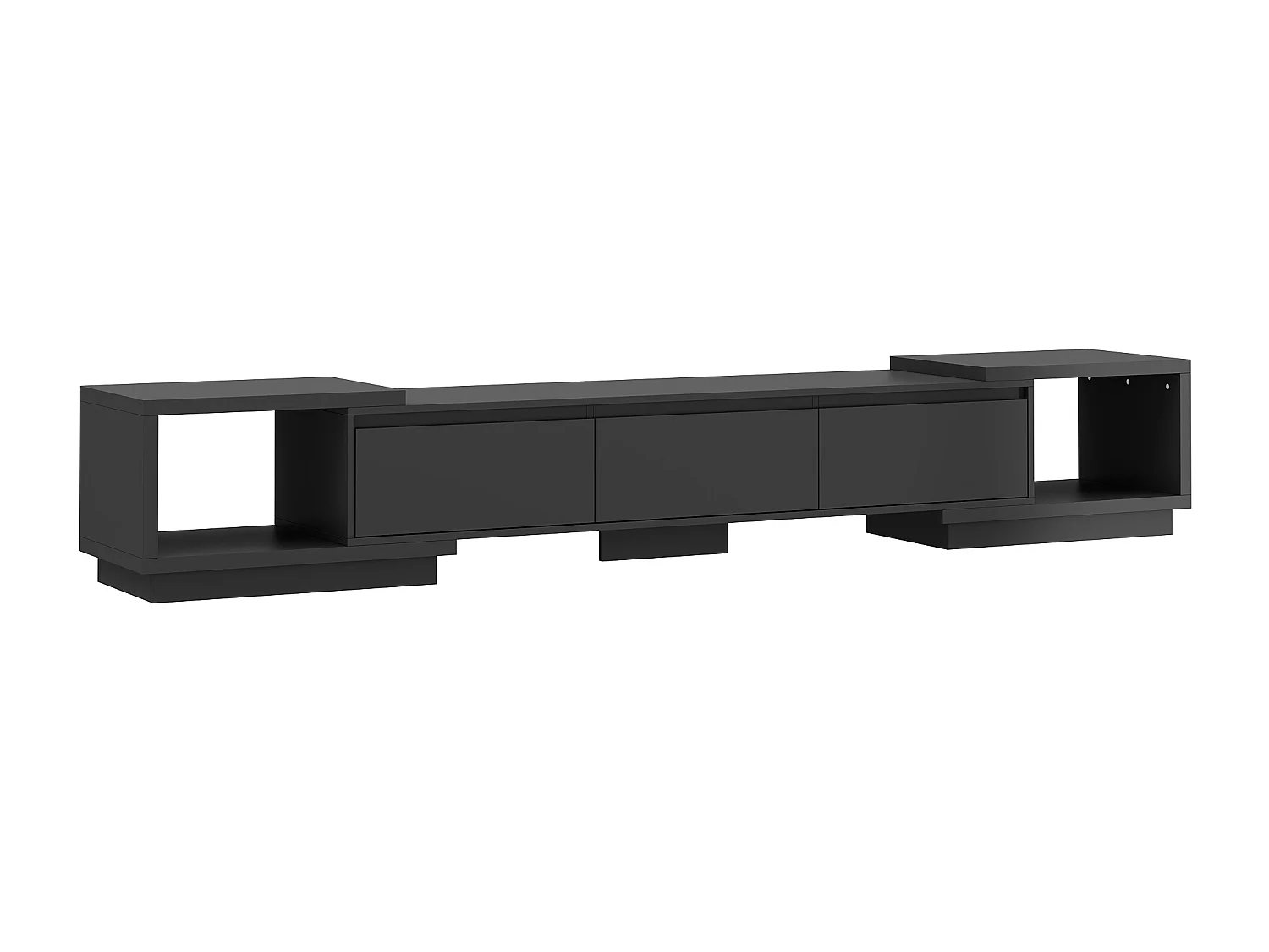 Meuble TV Support TV à longueur réglable 270x40x39cm Noir