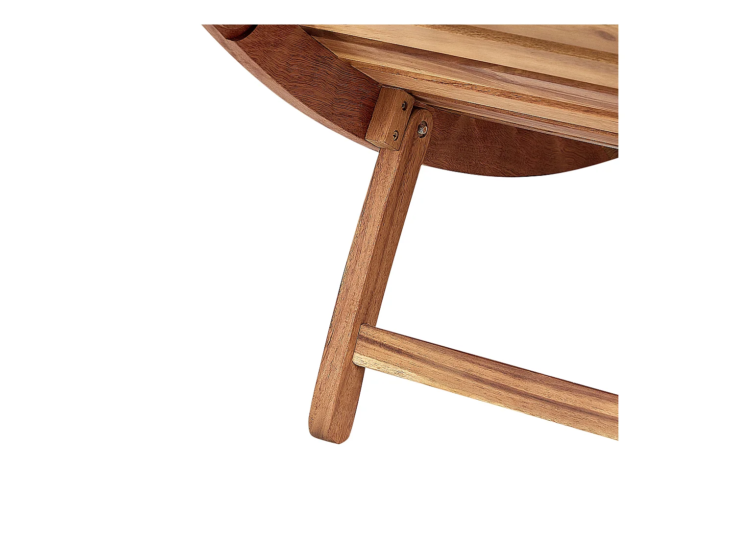 Sonnenliege mit Kissen LUINO Akazienholz Cremeweiss