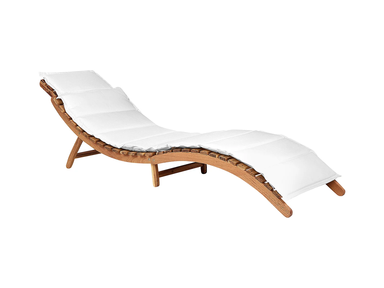 Transat avec coussin LUINO Acacia Blanc cassé