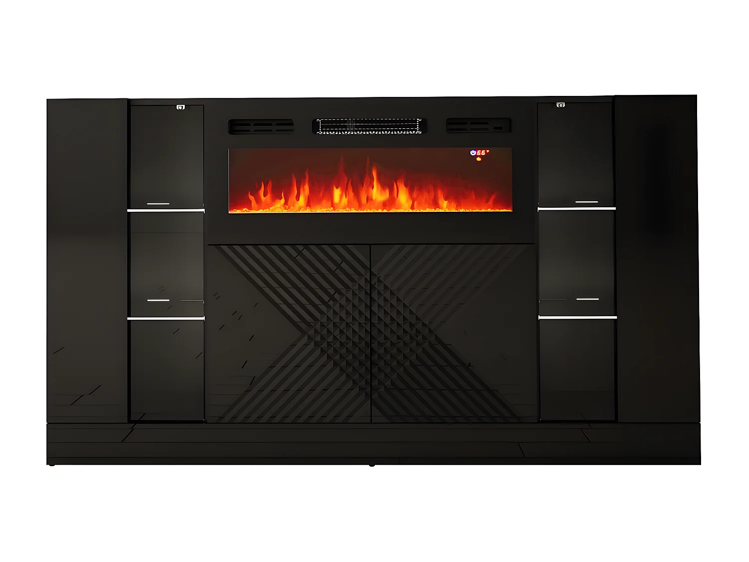 Credenza DIUNA SB160 4D 160x35x90 Nero