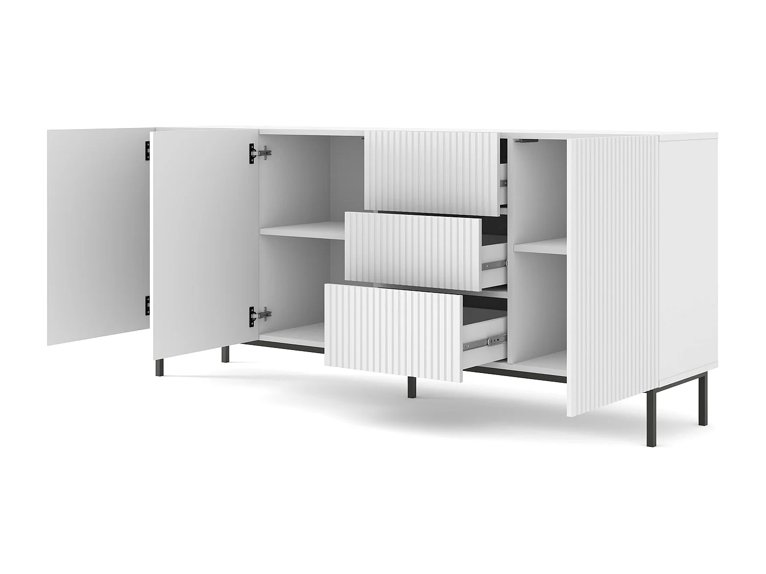 Sideboard RAVENNA B SB200 3D3D 200x42x89 Weiß