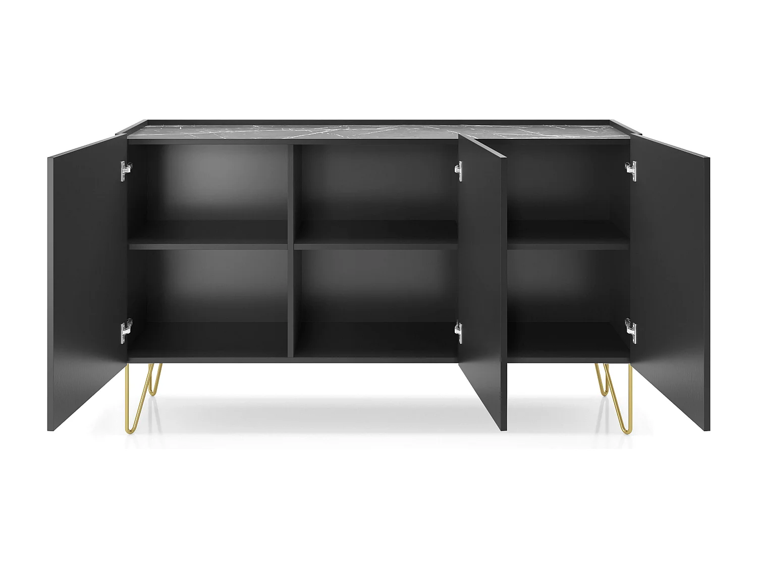 Buffet HARMONY SB144 3D 144x37x83 Noir