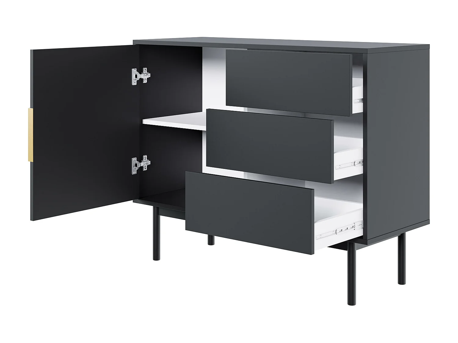 Buffet VIVA SB104 1D3D 104x39x82 Noir