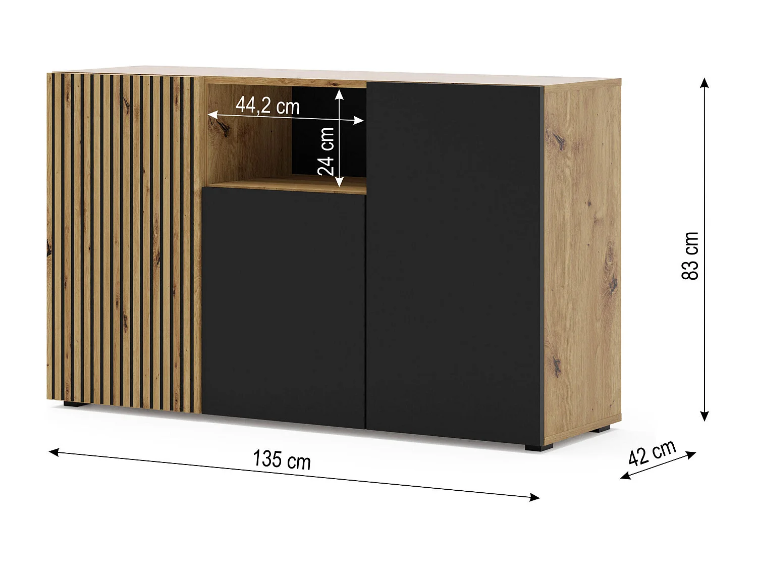 Buffet AURIS SB135 3D 135x42x82 Beige