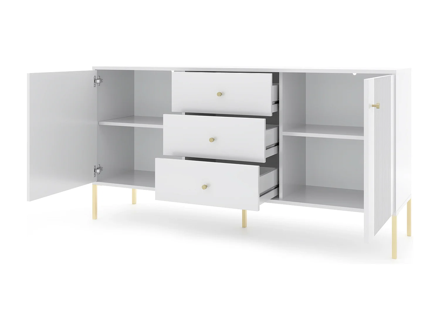 Dressoir ISEO SB154 2D3D 154x39x79 Wit