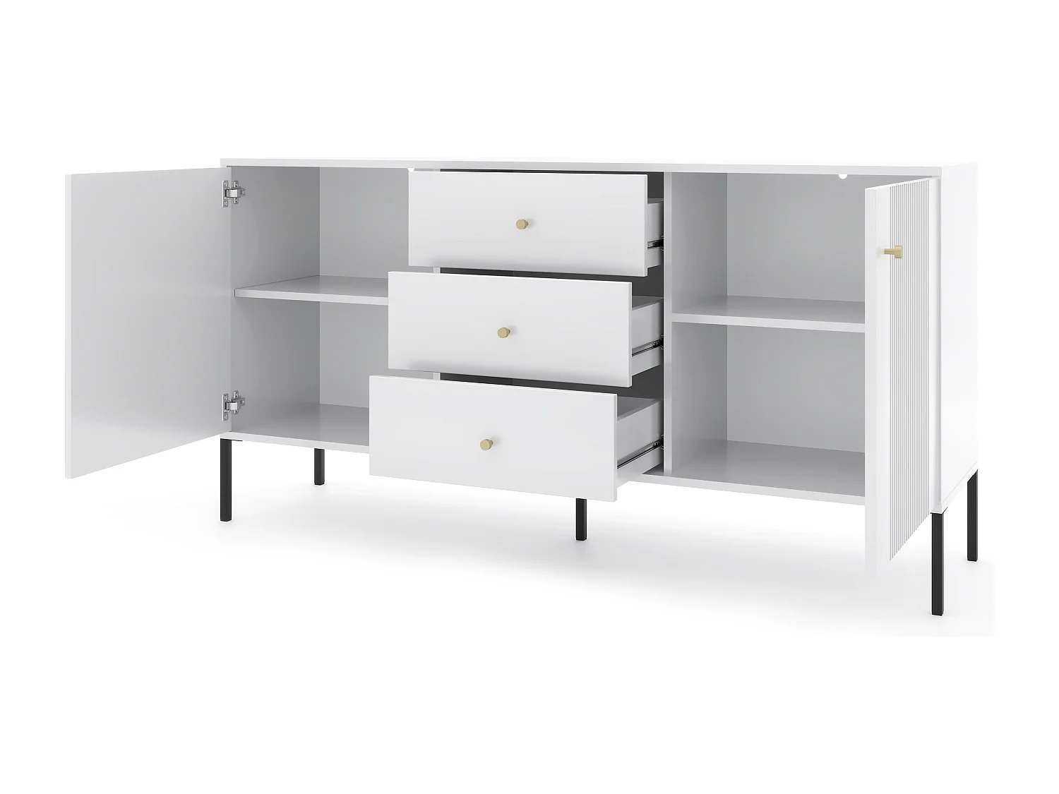Credenza ISEO SB154 2D3D 154x39x79 Bianco