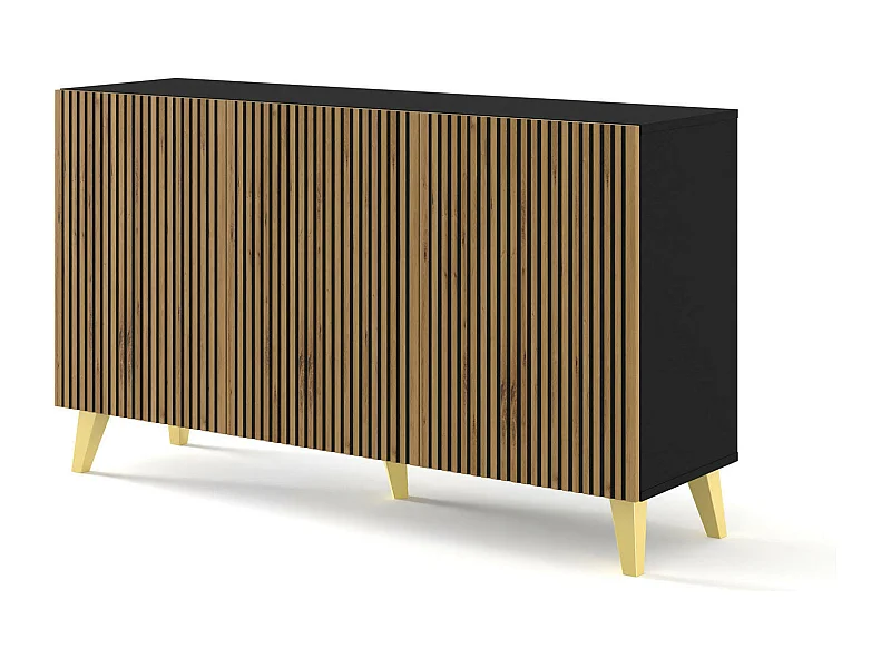 Sideboard RAVENNA P SB150 3D 150x42x87 Schwarz