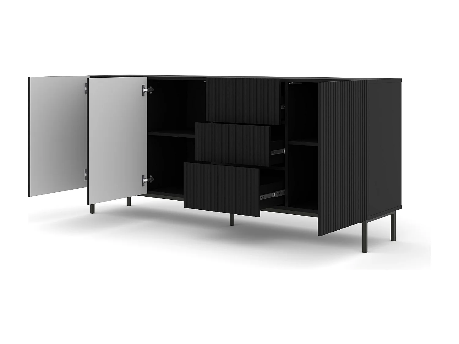 Buffet RAVENNA B SB200 3D3D 200x42x89 Noir