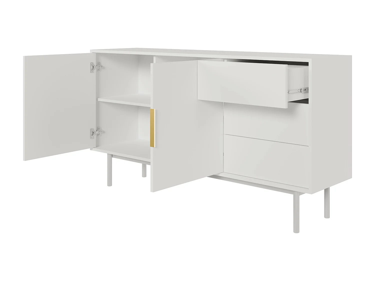 Buffet VIVA SB154 2D3D 154x39x82 Blanc