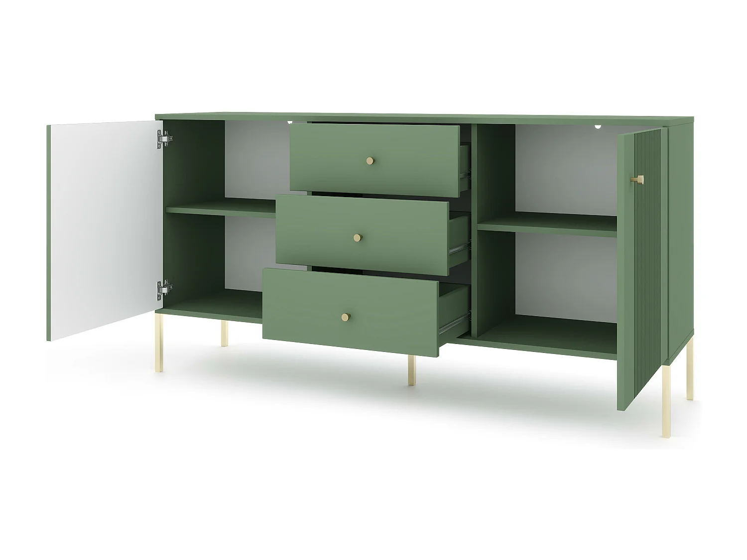 Aparador ISEO SB154 2D3D 154x39x79 Verde