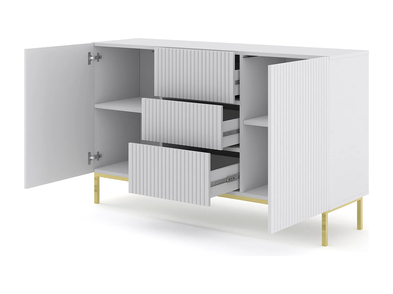 Sideboard RAVENNA B SB150 2D3D 150x42x89 Weiß