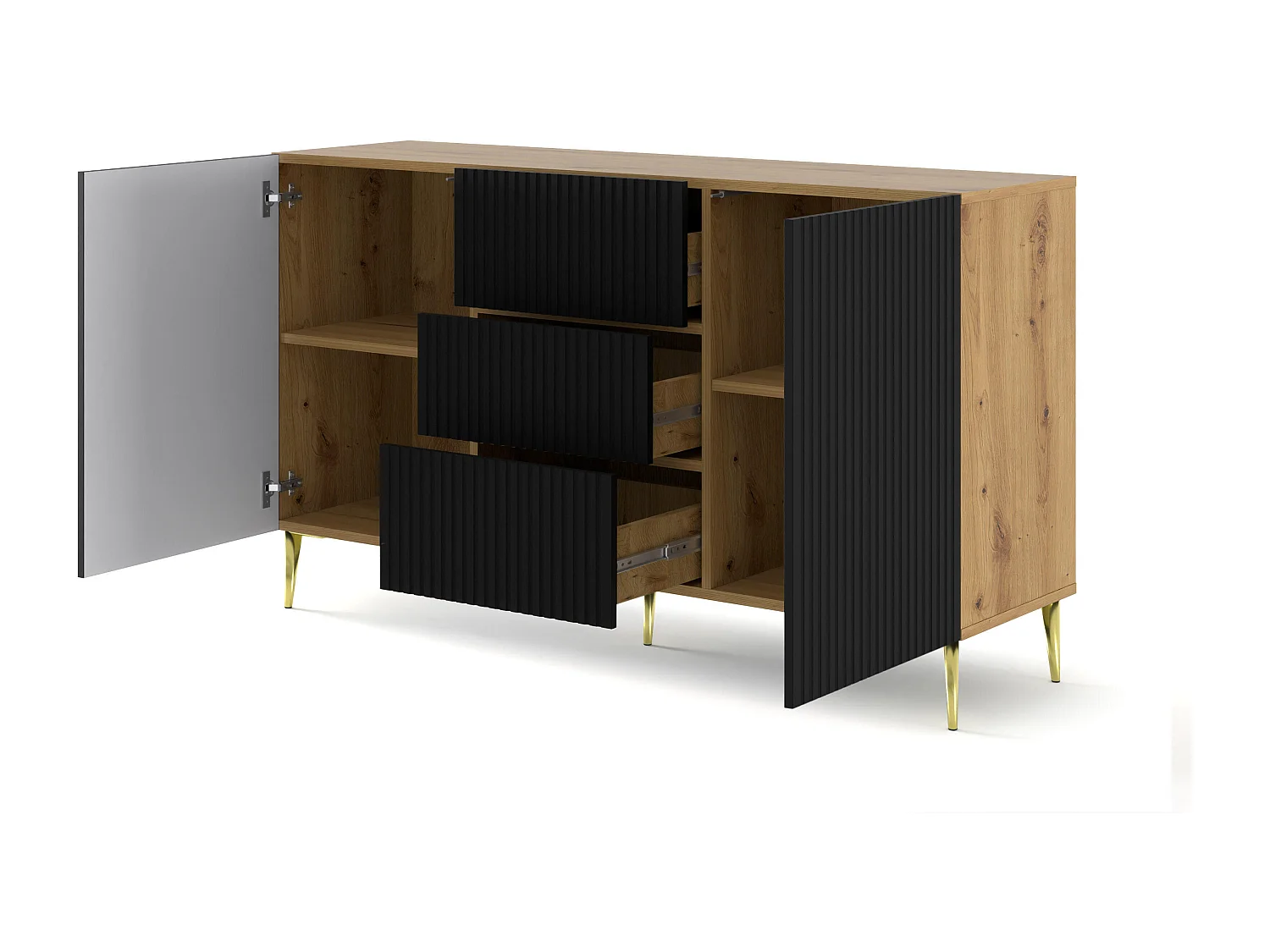 Sideboard RAVENNA B SB150 2D3D 150x42x87 Beige