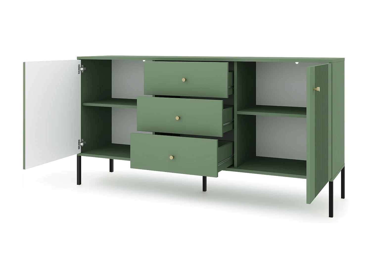 Aparador ISEO SB154 2D3D 154x39x79 Verde