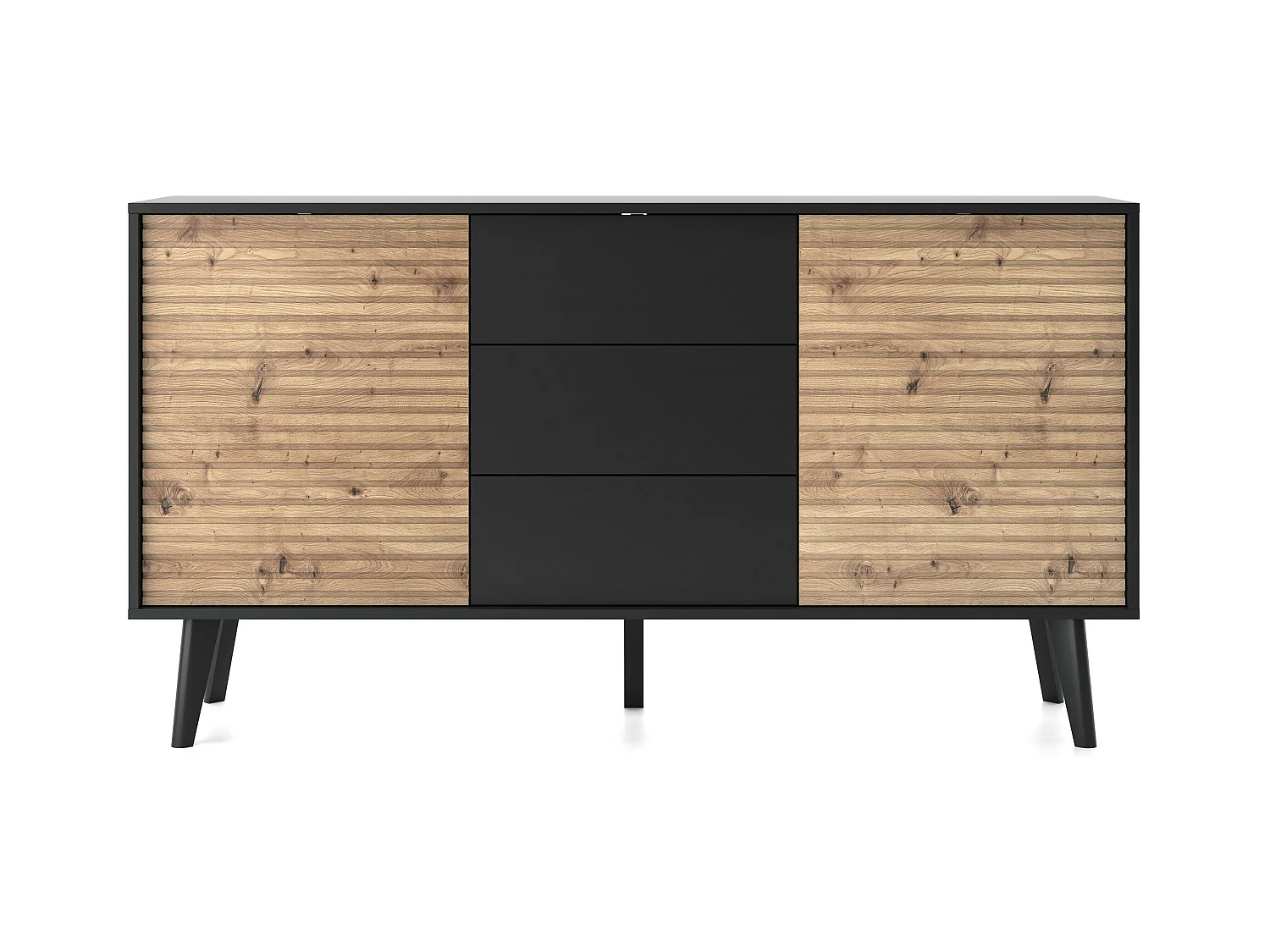 Dressoir WILLOW SB154 2D3D 154x39x83 Zwart