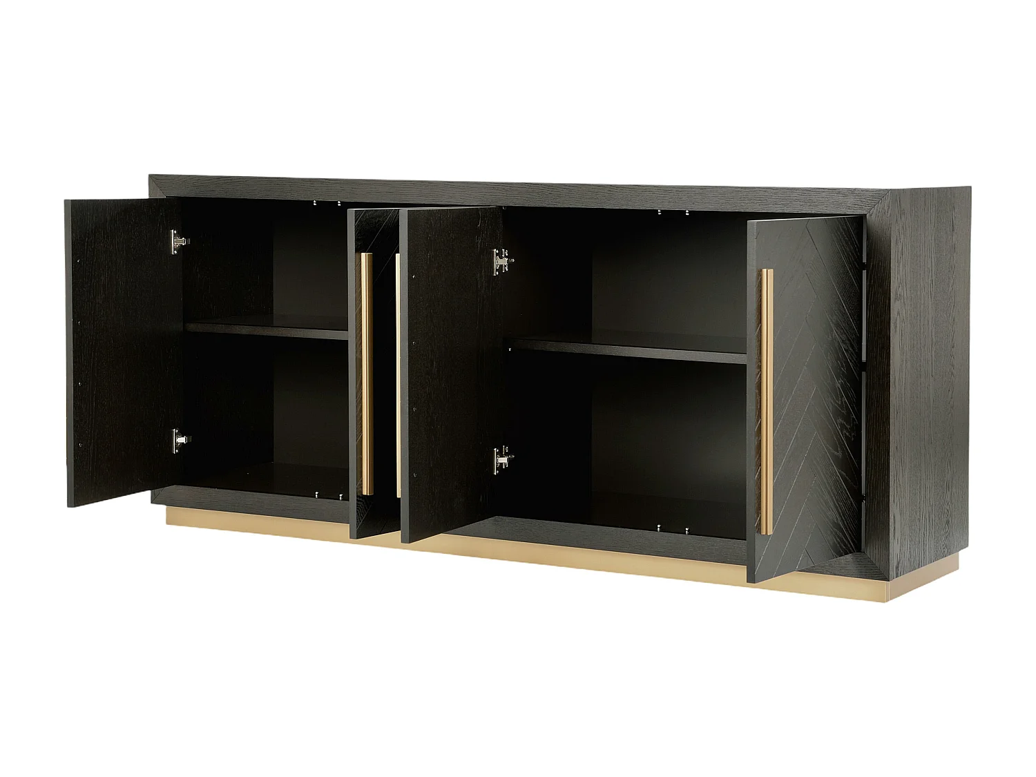 Credenza SEVILLE SB180 4D 180x48x80 Nero