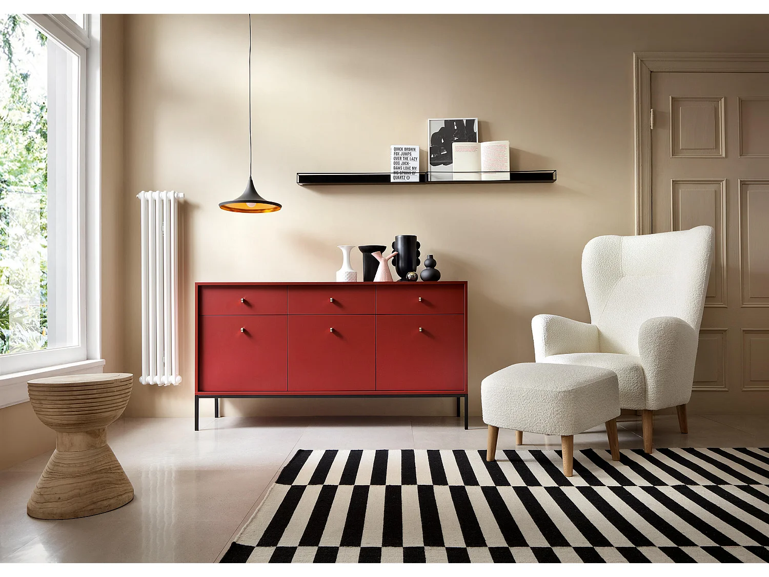 Aparador MONO SB153 3D3D 153x39x83 Rojo