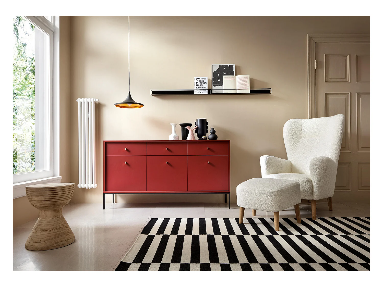 Buffet MONO SB153 3D3D 153x39x83 Rouge